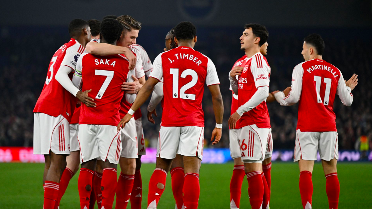 KAIYUN SPORTS-各项赛事10场不败！阿森纳1-0布莱顿甩开曼城7分 萨卡一剑封喉